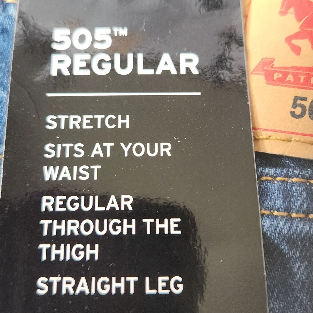 Levi's Men's 505 Straight Regular Fit Jeans - Medium Wash - 30W X 32L